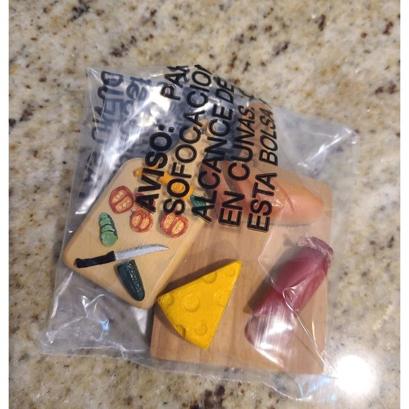 Accents Vtg Wooden Cutting Boards Veggies Cheese Meat Mini Fridge Charcuterie Poshmark